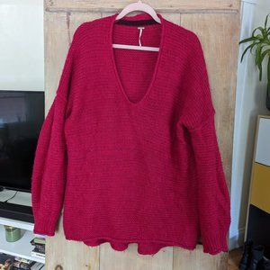 Lightweight Oversized Fuschia Free People Sweater